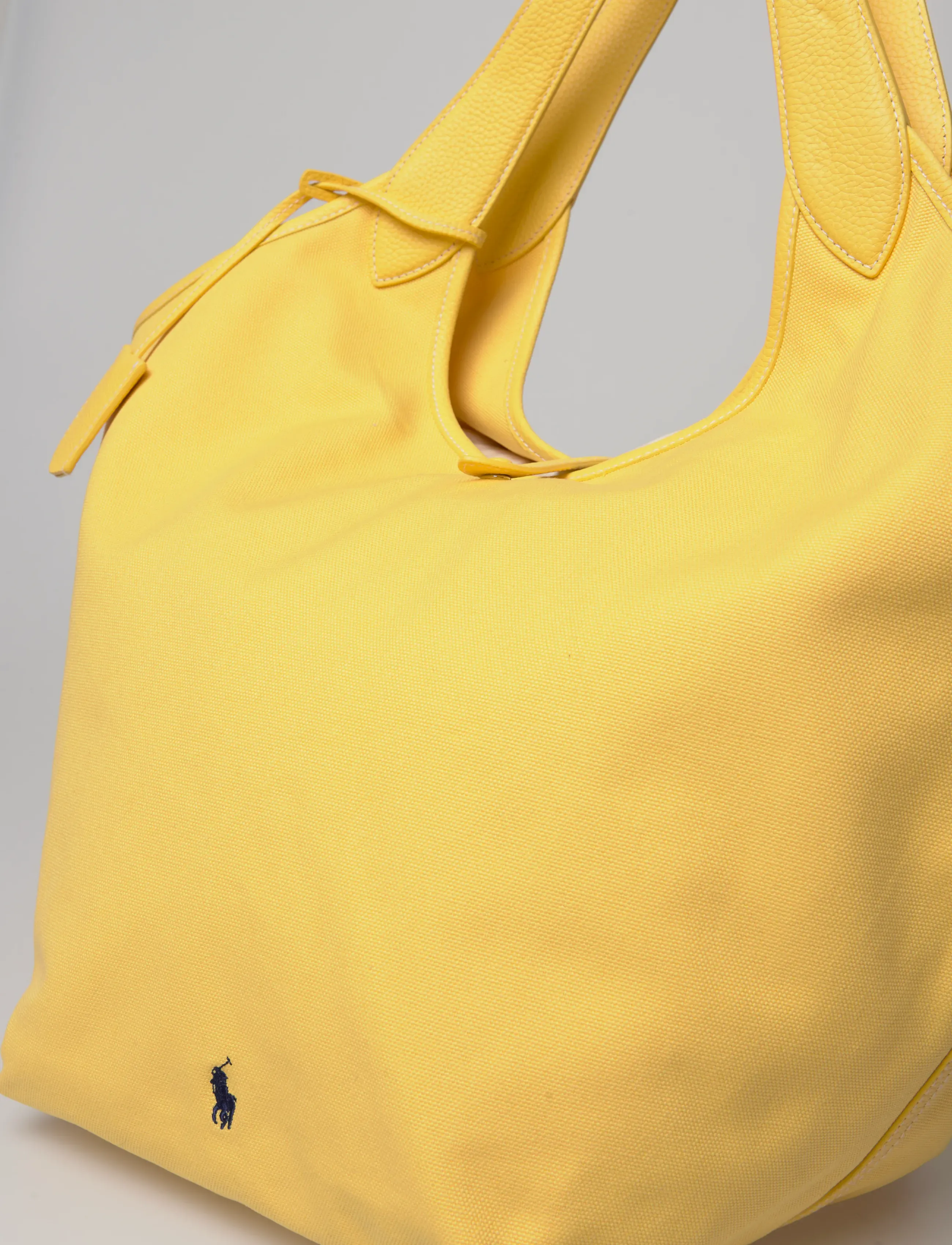 Polo Ralph Lauren - Polo Play Canvas-Leather Large Tote - collegiate yellow - 4