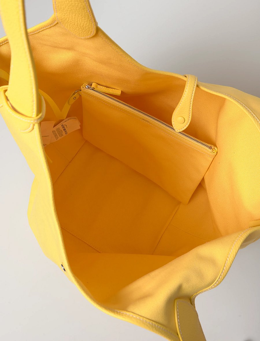 Polo Ralph Lauren - Polo Play Canvas-Leather Large Tote - kandekotid - collegiate yellow - 5
