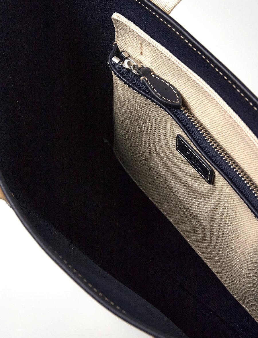 Polo Ralph Lauren - Polo Bear Canvas Small Shopper Tote - tote bags - ecru/newport navy - 5