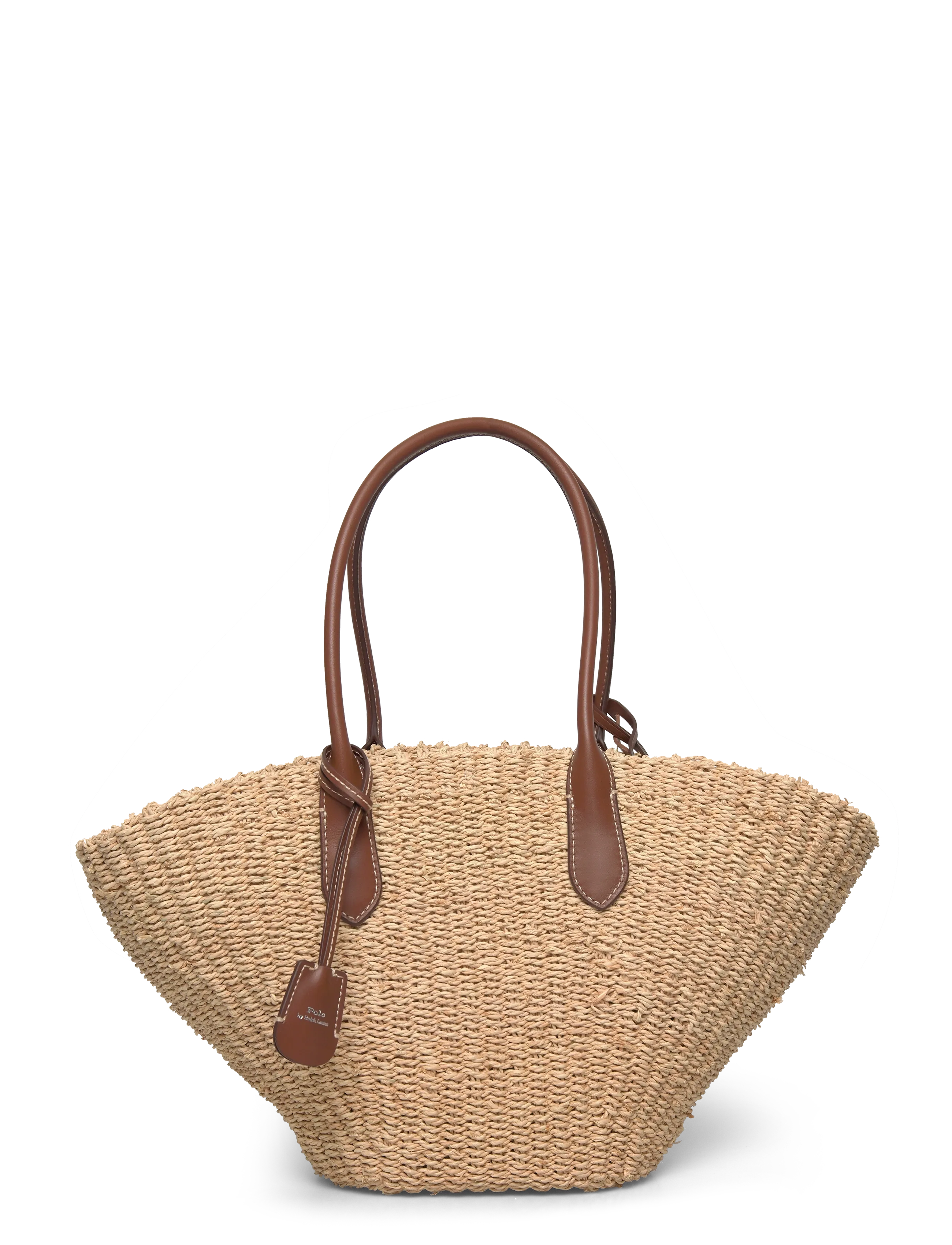 Polo Ralph Lauren Raffia Medium Basket-Weave Tote -  - undefined / undefined