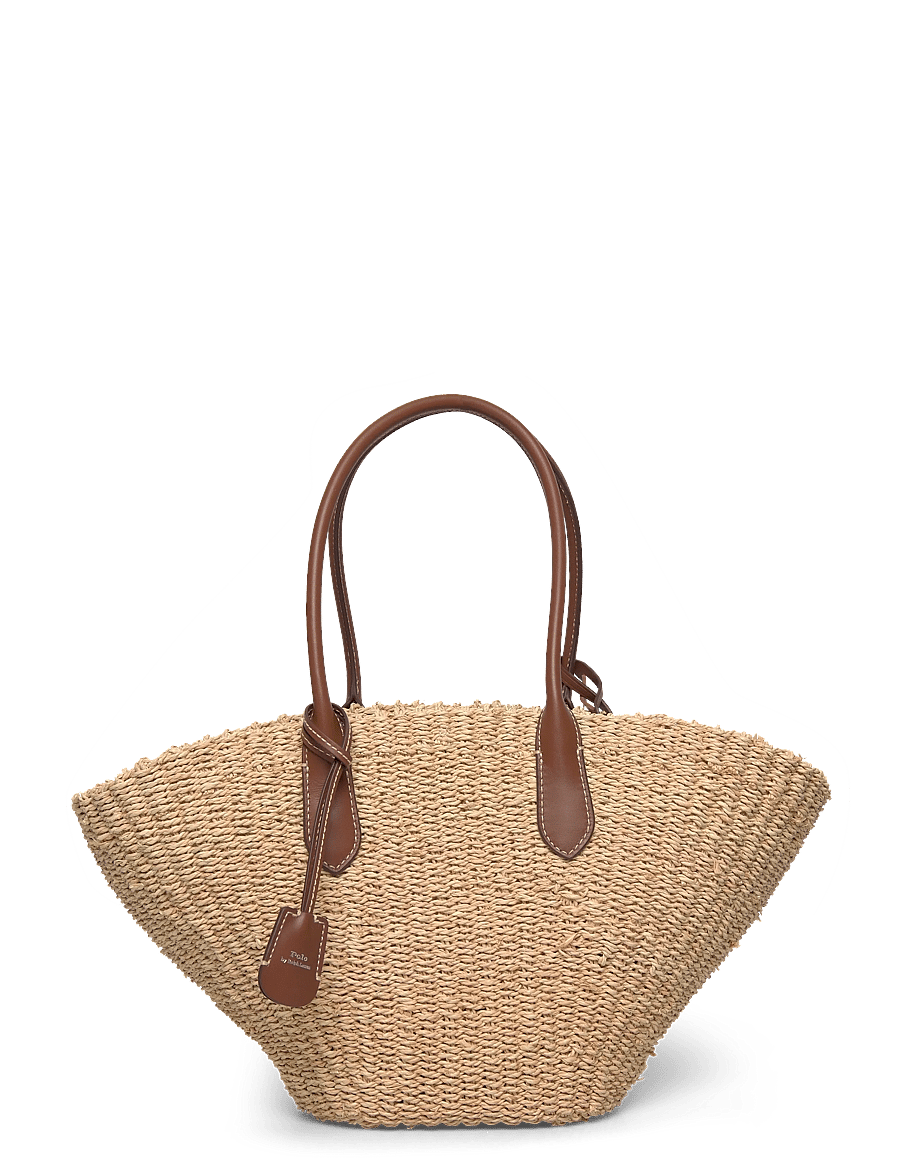 Polo Ralph Lauren - Raffia Medium Basket-Weave Tote - cabas - natural/cuoio - 0