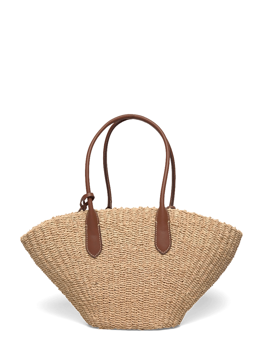 Polo Ralph Lauren - Raffia Medium Basket-Weave Tote - cabas - natural/cuoio - 1