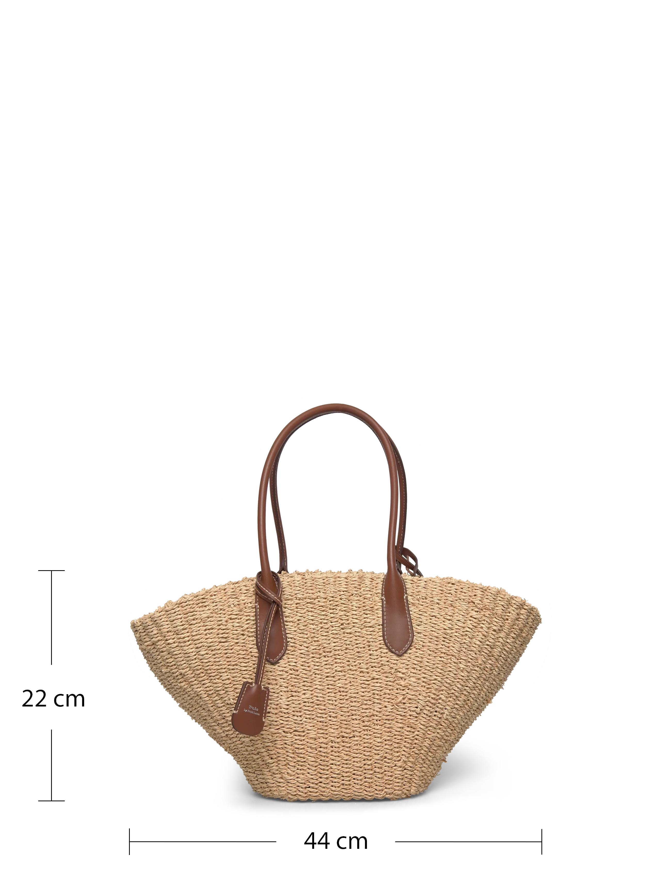 Polo Ralph Lauren - Raffia Medium Basket-Weave Tote - cabas - natural/cuoio - 3