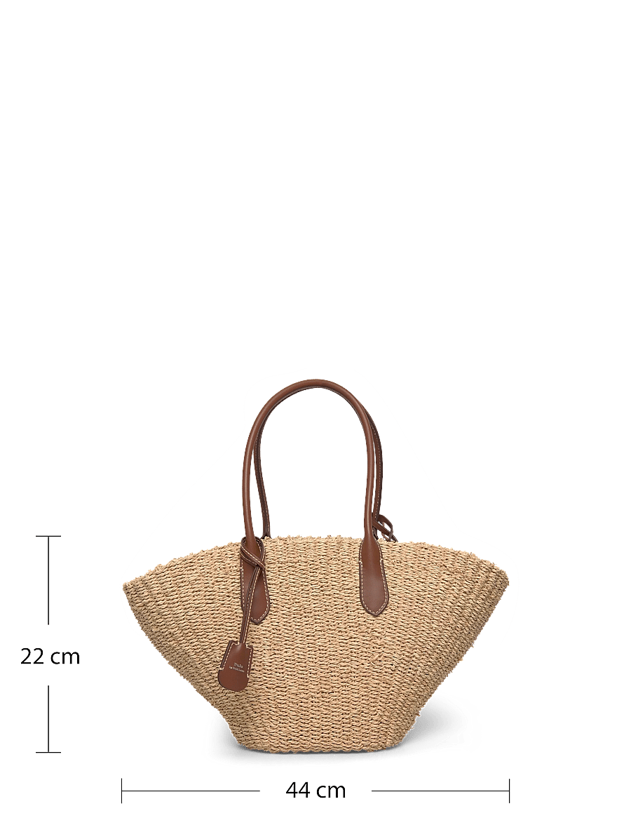 Polo Ralph Lauren - Raffia Medium Basket-Weave Tote - cabas - natural/cuoio - 3