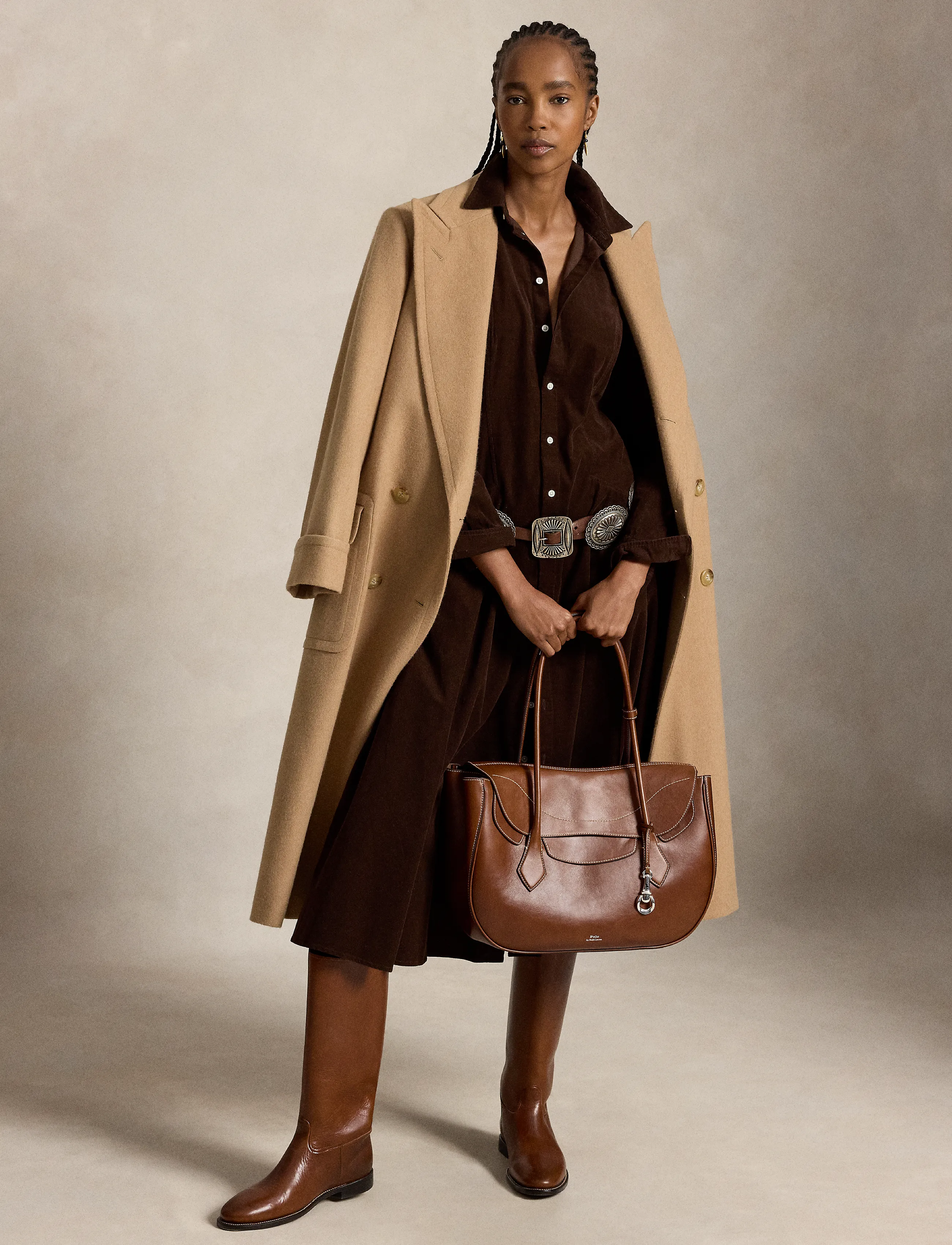 Polo Ralph Lauren Polo Blaze Large Shoulder Bag, One Size, Brown, Tasker > Små Skuldertasker-Crossbody-Tasker, Dame
