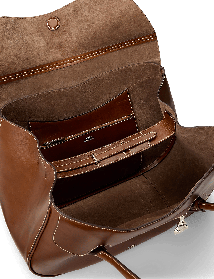 Polo Ralph Lauren - Polo Blaze Large Shoulder Bag - skuldertasker - chestnut - 5