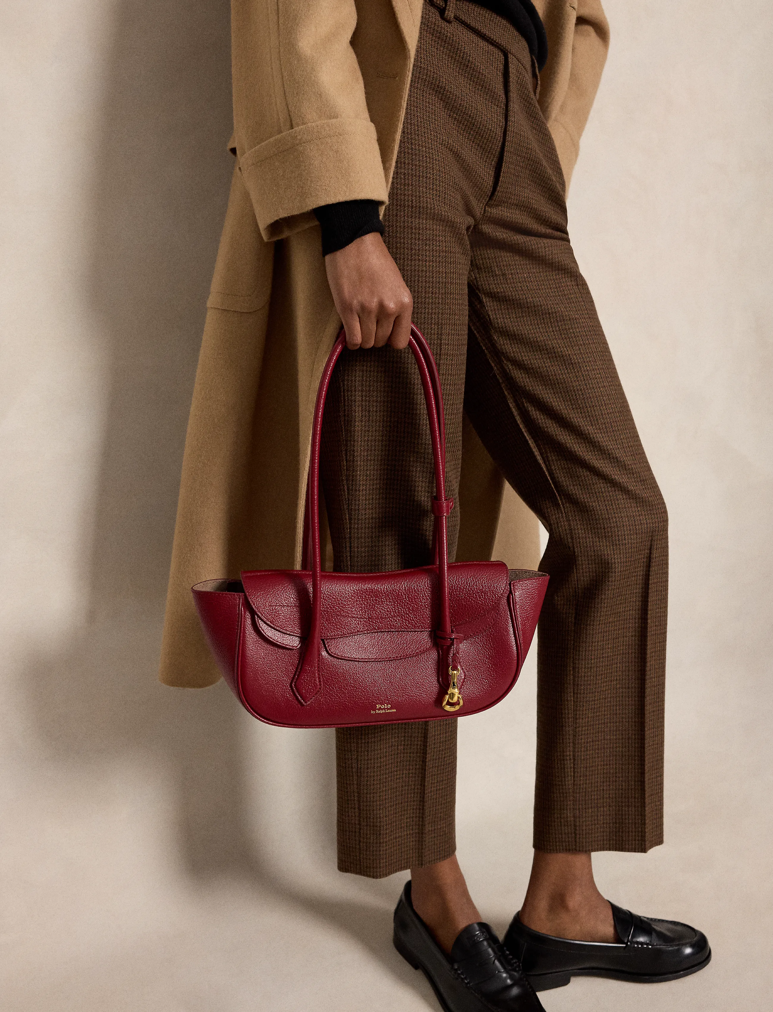 Polo Ralph Lauren Polo Blaze Small Shoulder Bag, One Size, Burgundy, Tasker > Små Skuldertasker-Crossbody-Tasker, Dame