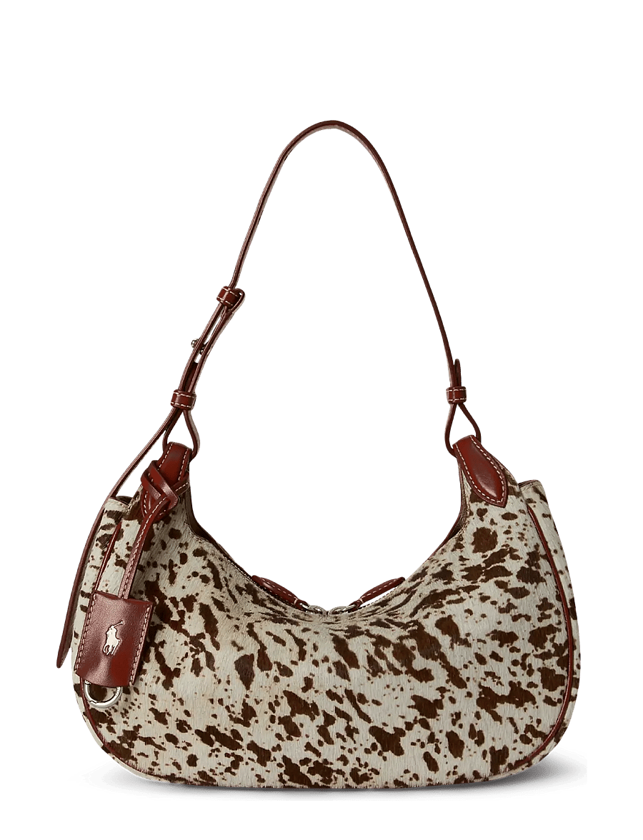 Polo Ralph Lauren - HAIRCALF-PLY SLNG SHD-SBA-SMA - schultertaschen - spotted brown mul - 1