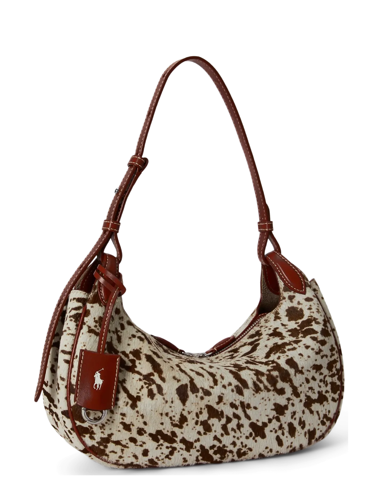 Polo Ralph Lauren - HAIRCALF-PLY SLNG SHD-SBA-SMA - schultertaschen - spotted brown mul - 3