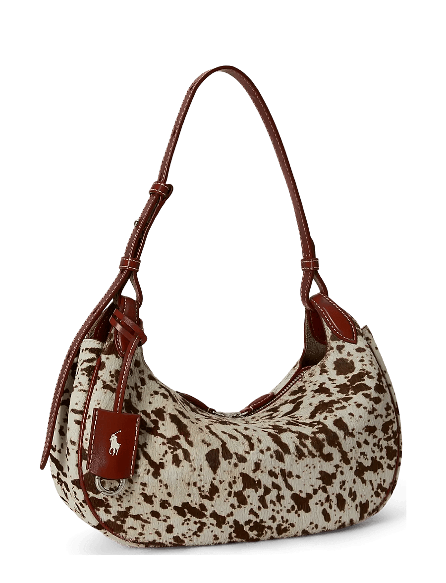 Polo Ralph Lauren - HAIRCALF-PLY SLNG SHD-SBA-SMA - schultertaschen - spotted brown mul - 3