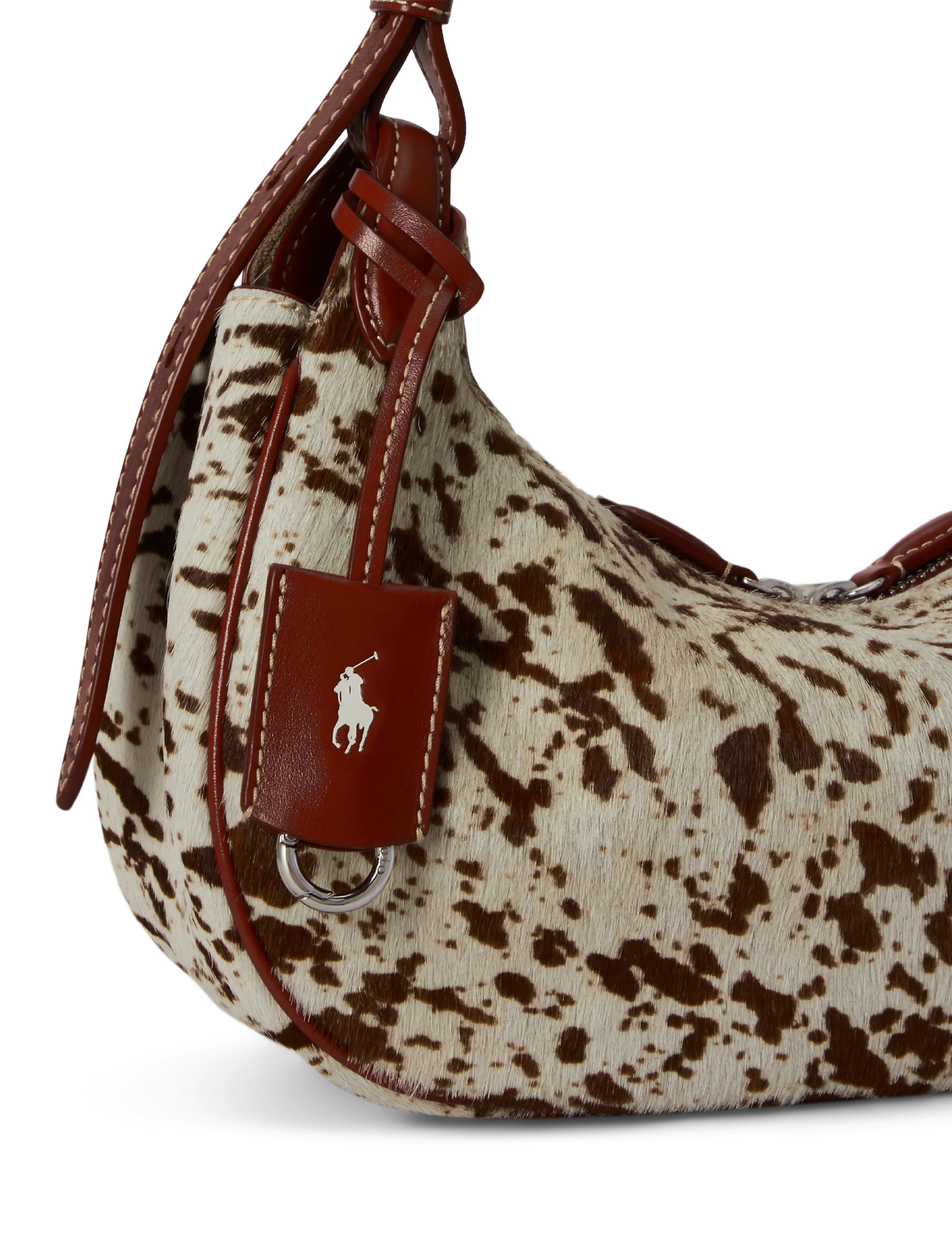 Polo Ralph Lauren - HAIRCALF-PLY SLNG SHD-SBA-SMA - schultertaschen - spotted brown mul - 5