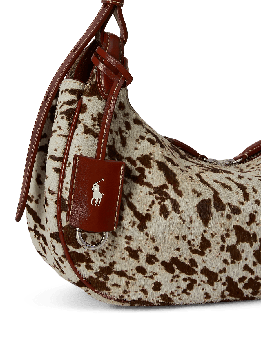 Polo Ralph Lauren - HAIRCALF-PLY SLNG SHD-SBA-SMA - schultertaschen - spotted brown mul - 5
