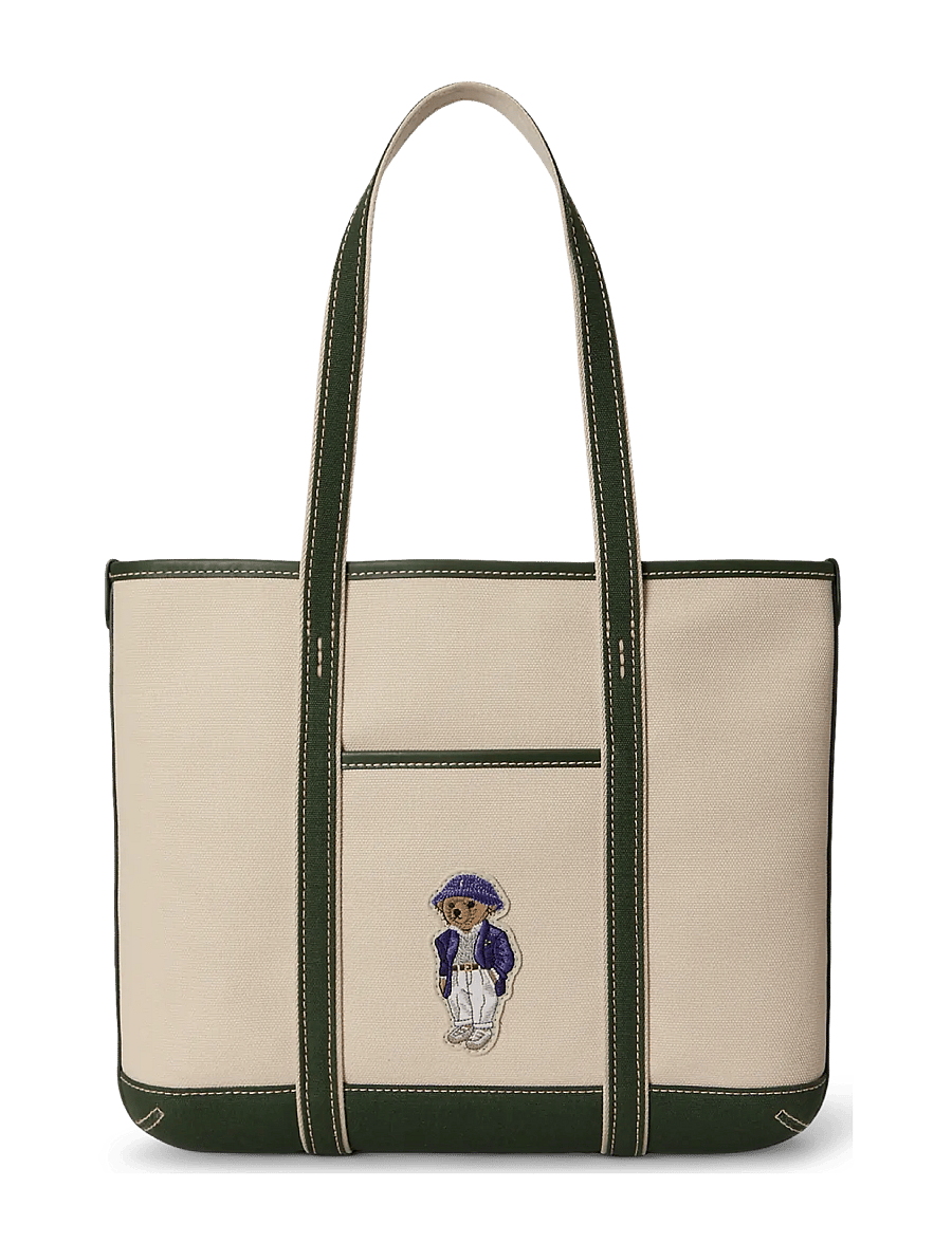 Polo Ralph Lauren - Polo Bear Canvas Small Shopper Tote - shopper - ecru/juniper - 1