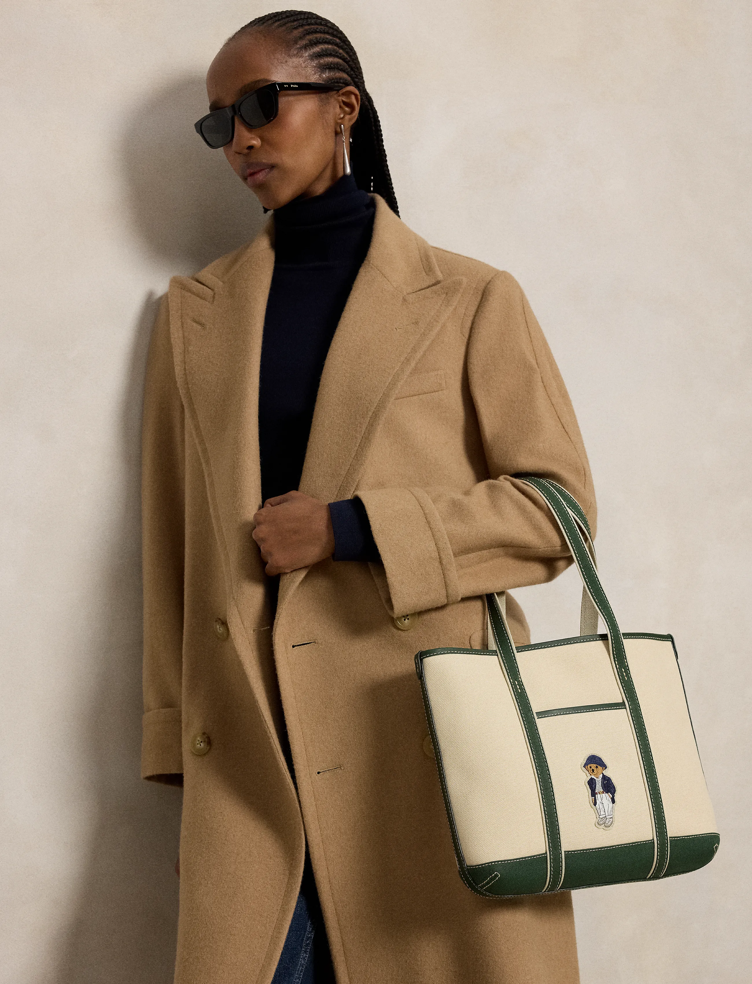 Polo Ralph Lauren Bear Canvas Small Shopper Tote, One Size, Bags, Creme - Shoppers, Frauen
