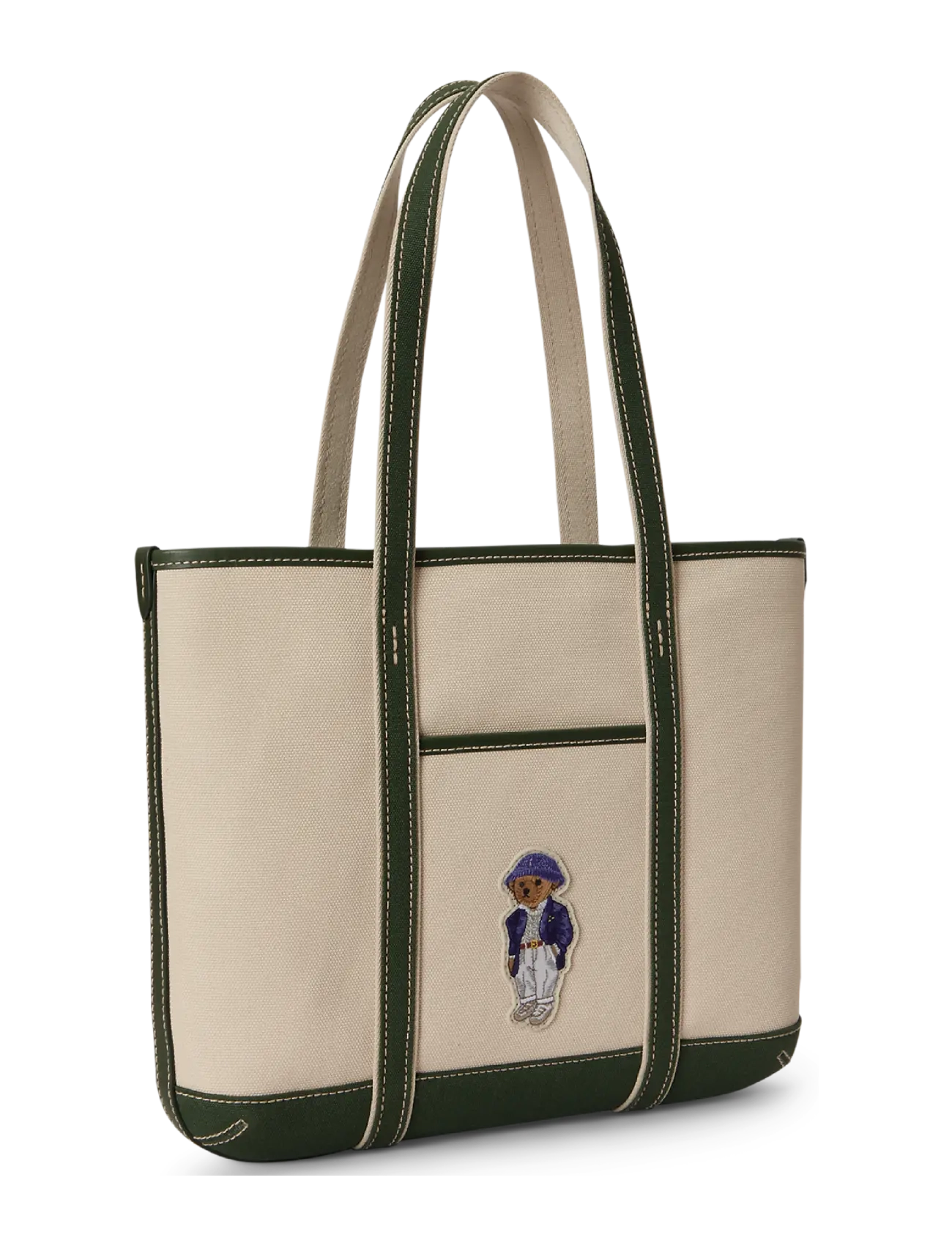 Polo Ralph Lauren - Polo Bear Canvas Small Shopper Tote - shoppere - ecru/juniper - 3