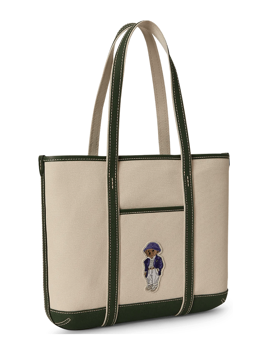 Polo Ralph Lauren - Polo Bear Canvas Small Shopper Tote - shopper - ecru/juniper - 3
