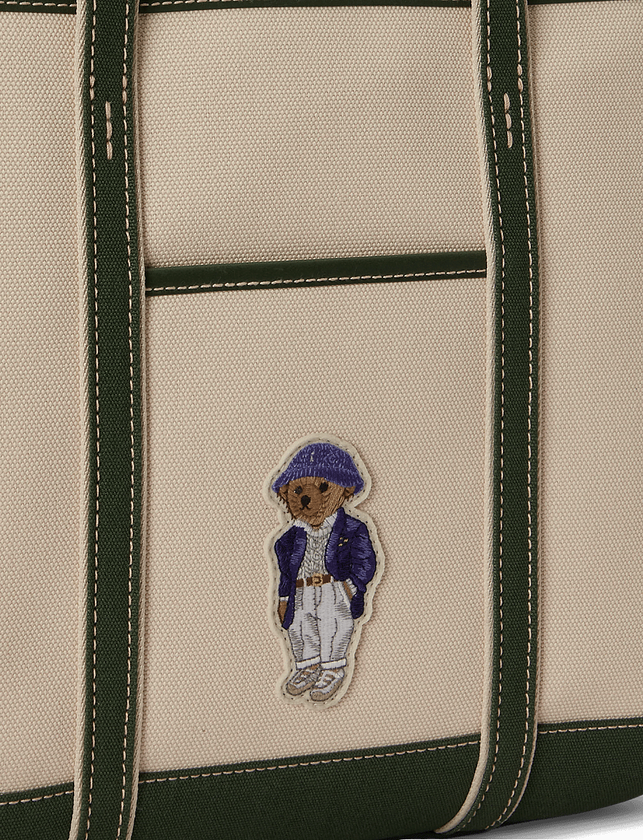 Polo Ralph Lauren - Polo Bear Canvas Small Shopper Tote - shopper - ecru/juniper - 5