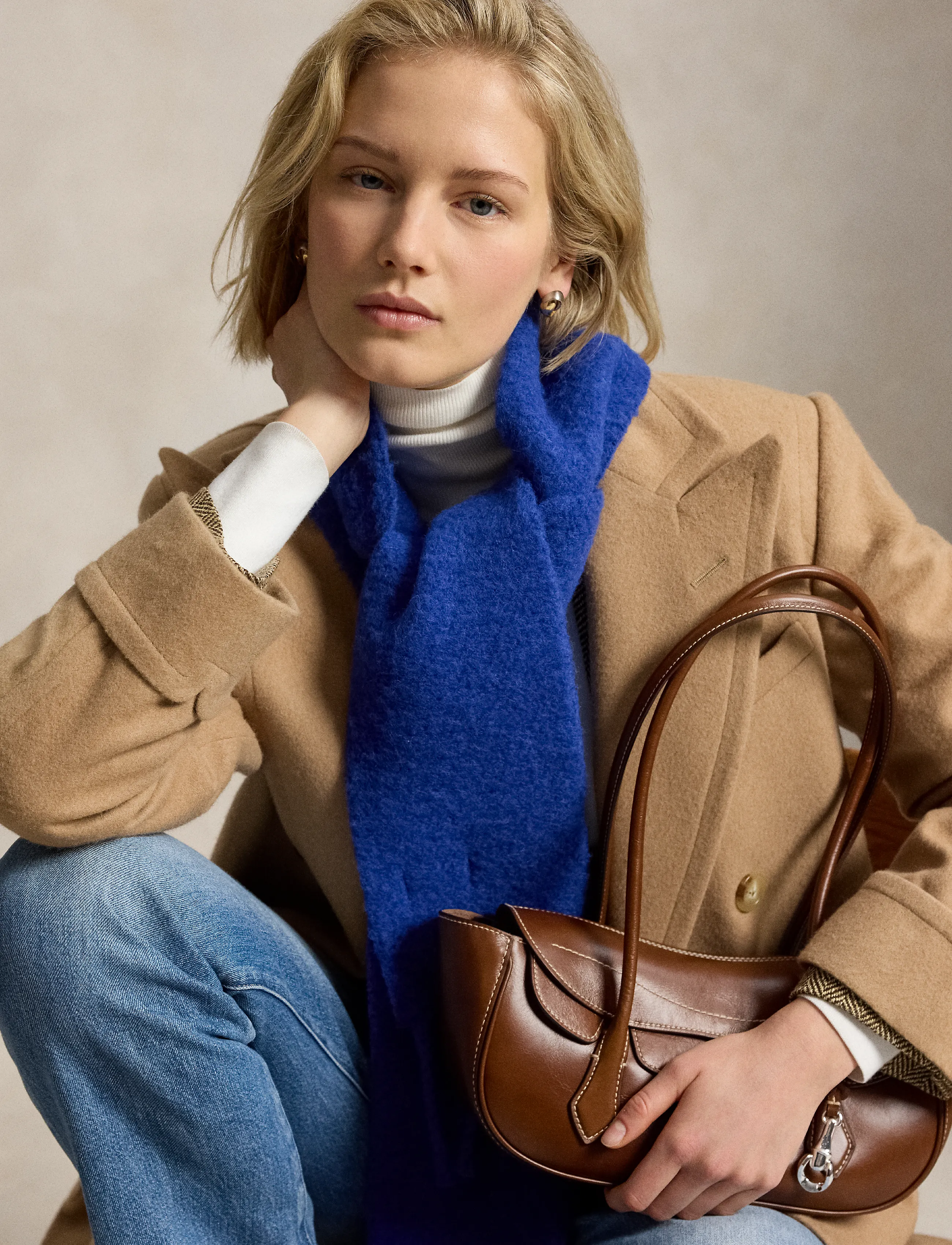 Polo Ralph Lauren Polo Blaze Small Shoulder Bag, One Size, Brown, Tasker > Små Skuldertasker-Crossbody-Tasker, Dame