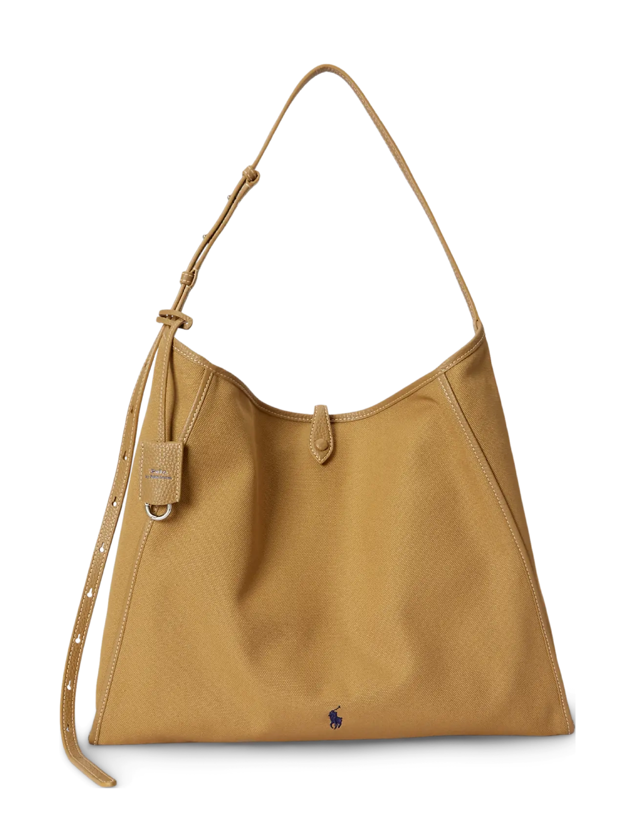 Polo Ralph Lauren CANVAS/LEATHER-PLY MSSENGER-TTE-LRG - Schultertaschen - BIRKSHIRE TAN / beige