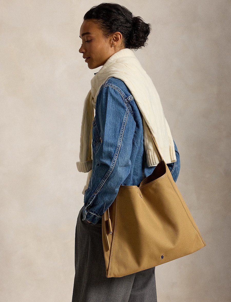 Polo Ralph Lauren - CANVAS/LEATHER-PLY MSSENGER-TTE-LRG - hverdags stil - birkshire tan - 0