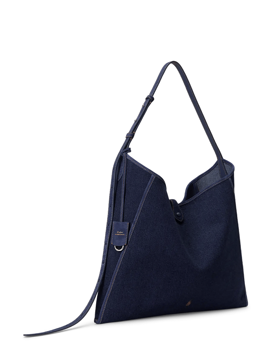 Polo Ralph Lauren - Polo Play Denim Messenger Bag - schultertaschen - kate wash - 3