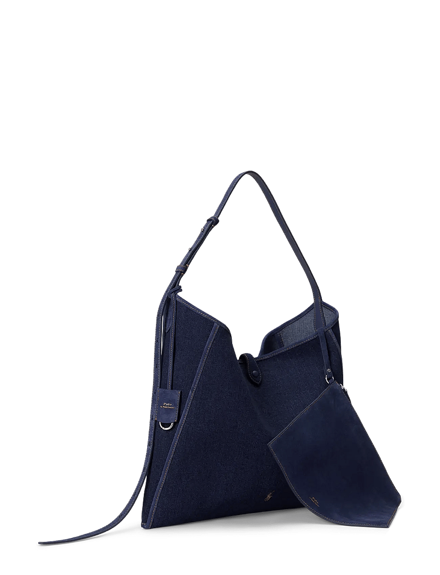 Polo Ralph Lauren - Polo Play Denim Messenger Bag - schultertaschen - kate wash - 4