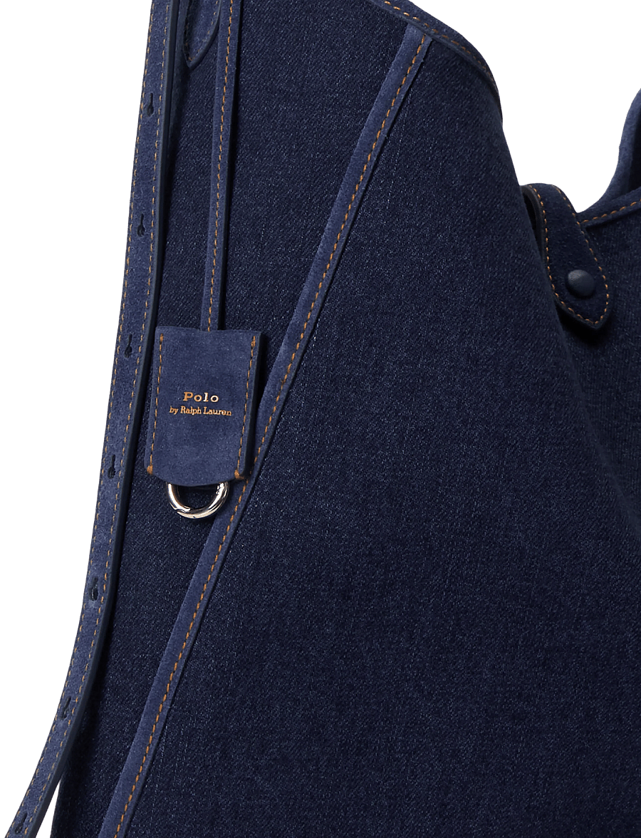 Polo Ralph Lauren - Polo Play Denim Messenger Bag - schultertaschen - kate wash - 5