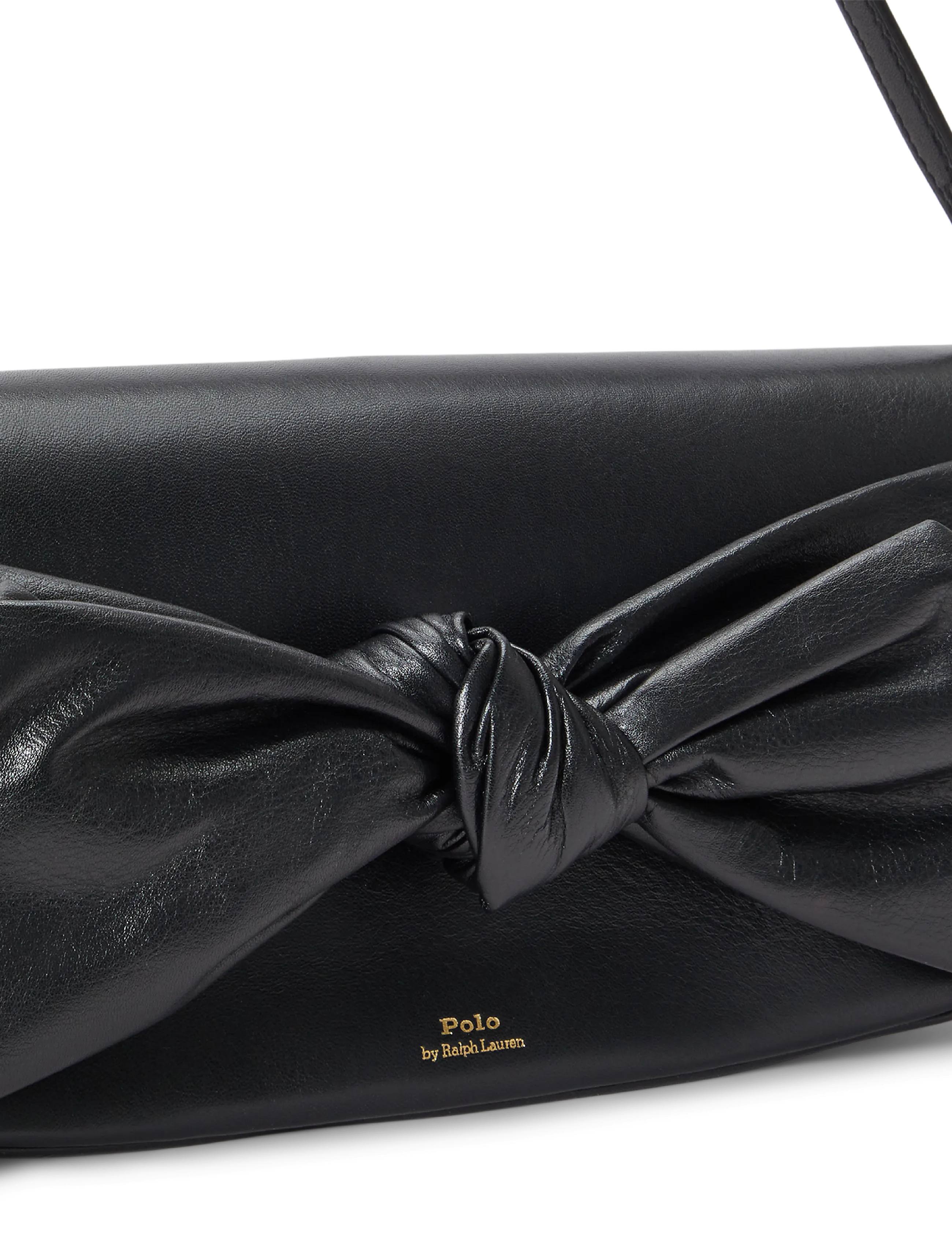 Polo Ralph Lauren - Bellport Leather Bow Long-Flap Clutch - black - 3