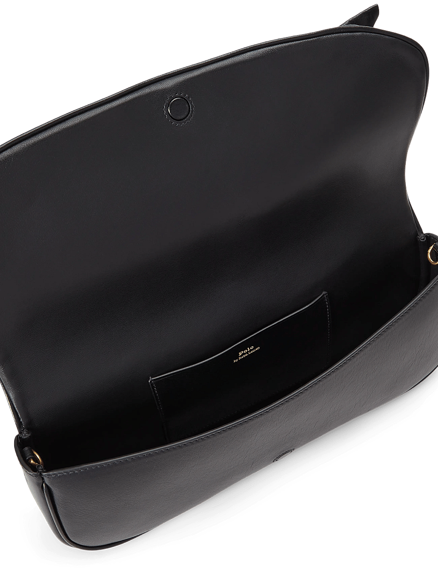 Polo Ralph Lauren - Bellport Leather Bow Long-Flap Clutch - black - 4