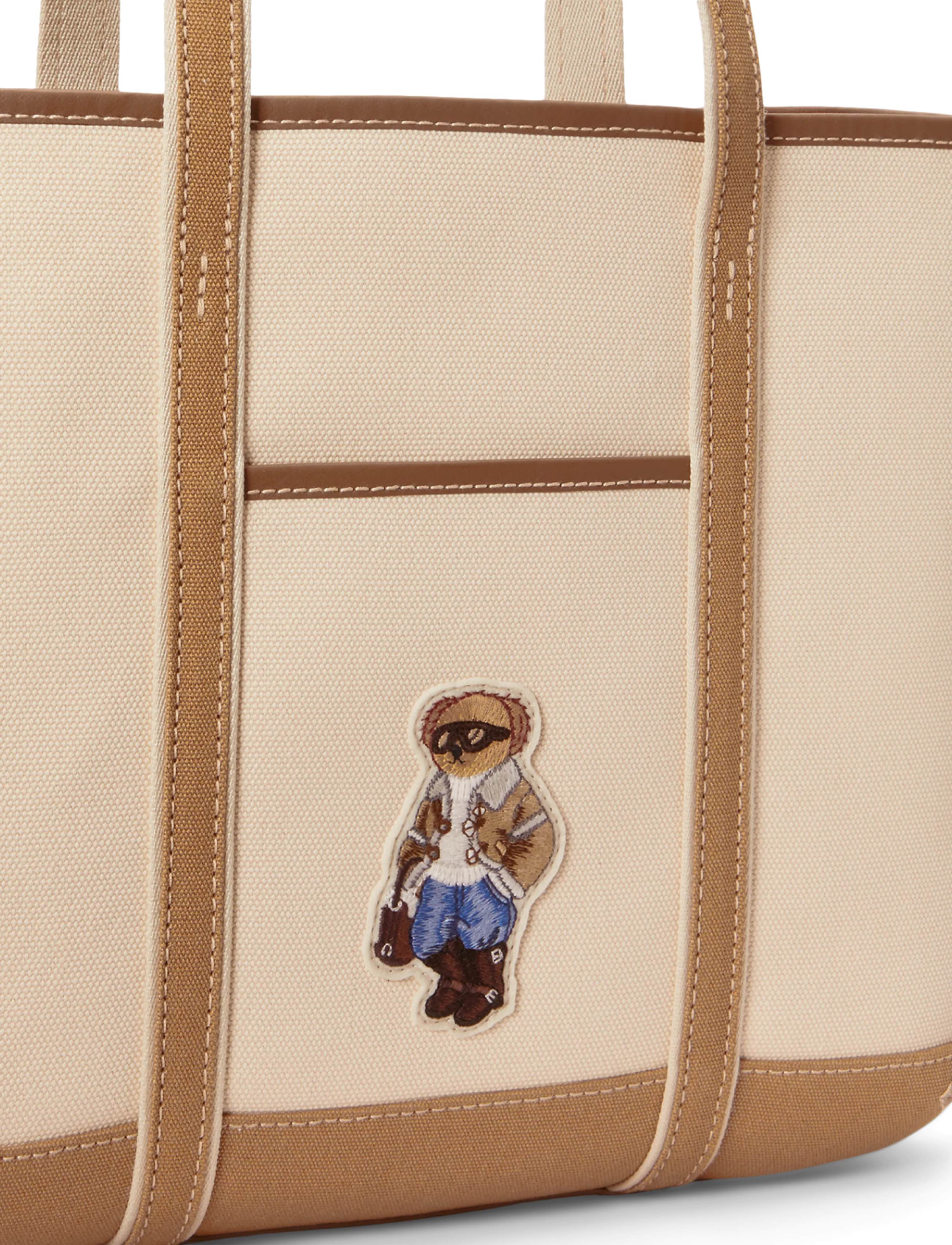 Polo Ralph Lauren - Polo Bear Canvas Small Shopper Tote - ecru/berkshire - 4
