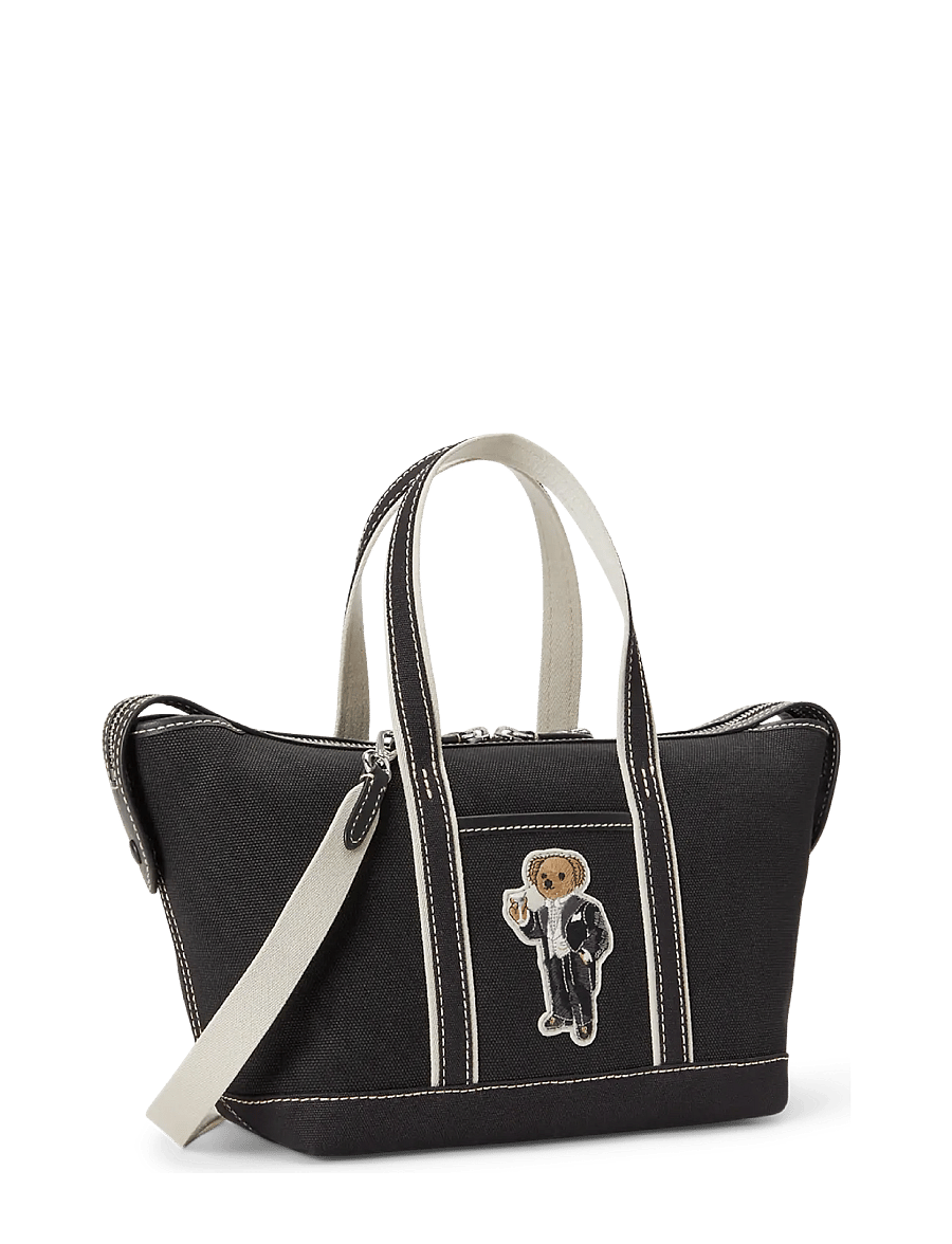 Polo Ralph Lauren - Polo Bear Canvas Mini Shopper Tote - tote bags - black/black - 2