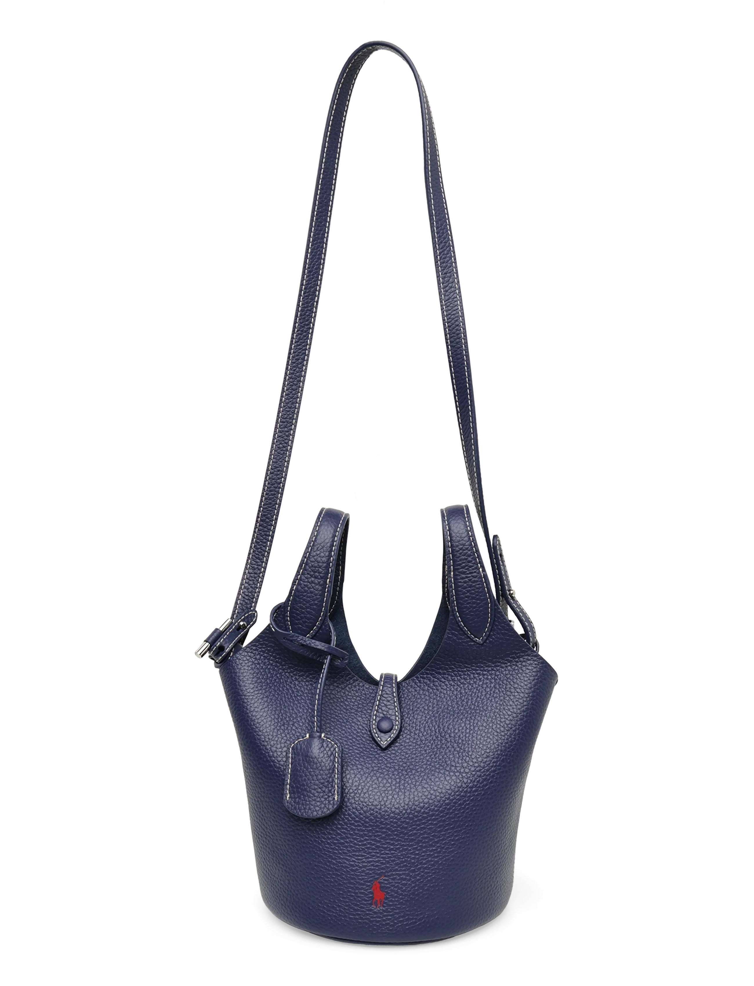 Polo Ralph Lauren SHINY DRUM PEBBLE-PLY MN CRS R-CXB-SMA - Bucket Bags - INK / navy