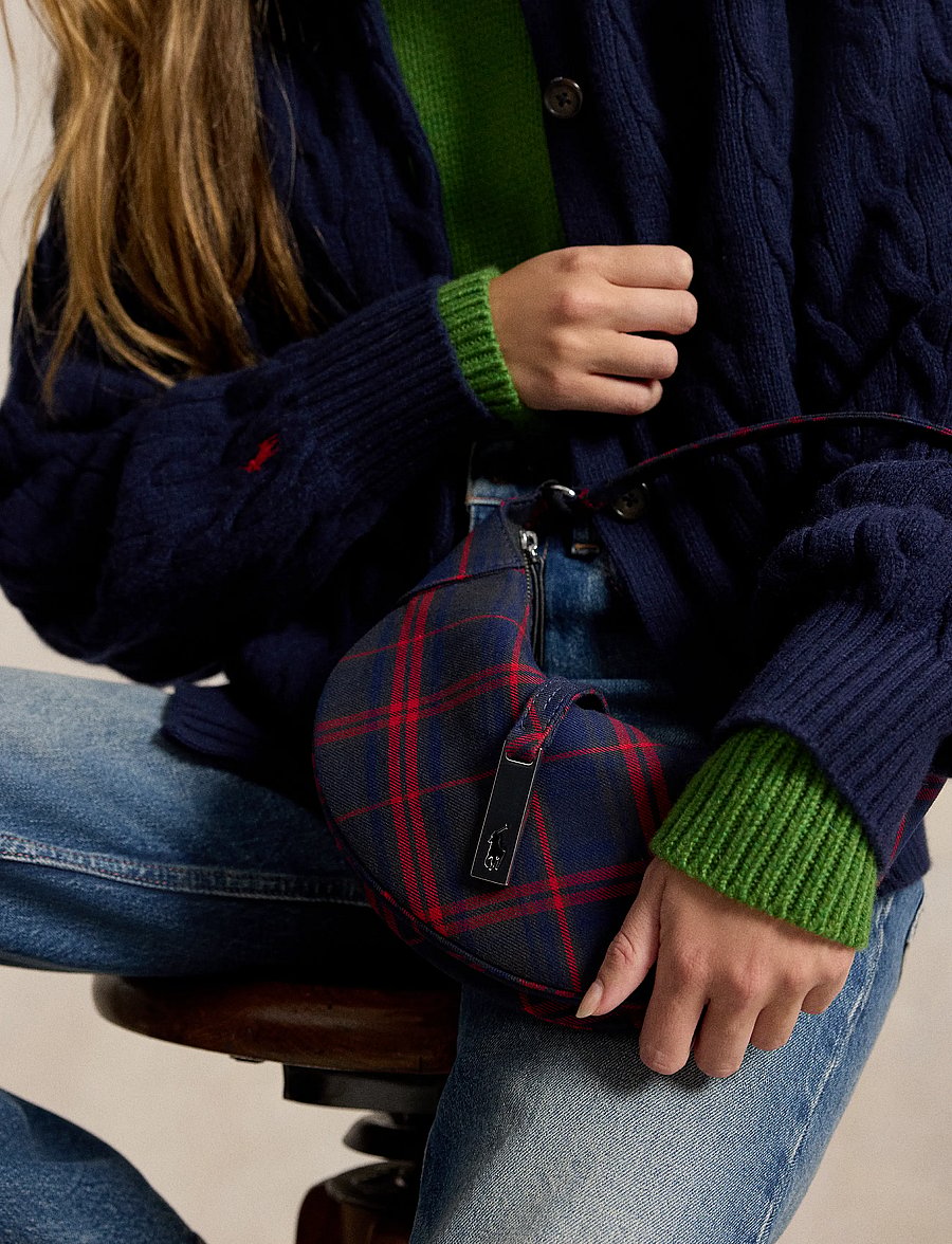Polo Ralph Lauren - Polo ID Plaid Twill Mini Shoulder Bag - schultertaschen - multi plaid - 0