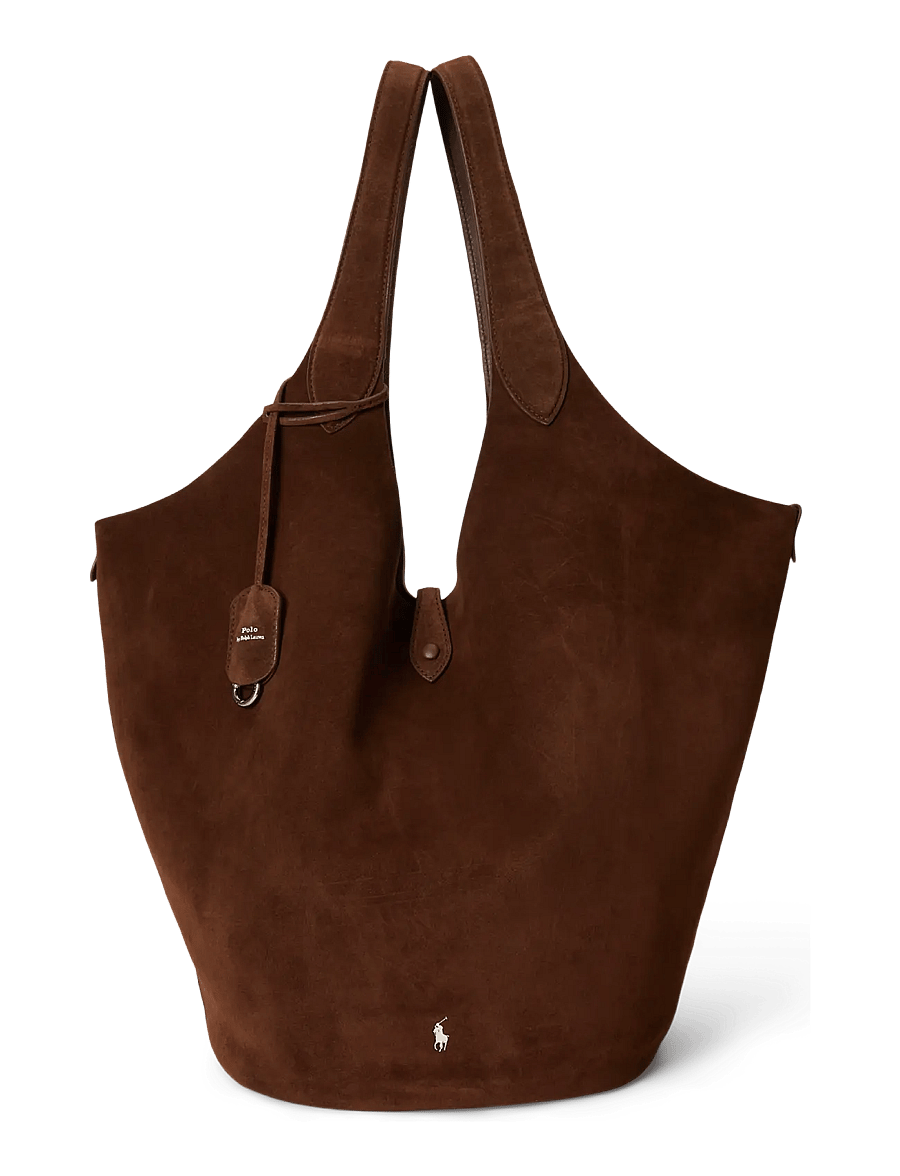 Polo Ralph Lauren - SUEDE-PLY LG TTE R-TTE-LRG - skuldertasker - cafe - 0
