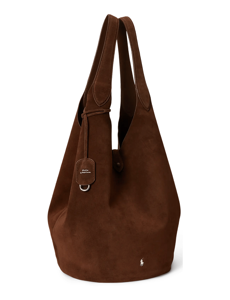 Polo Ralph Lauren - SUEDE-PLY LG TTE R-TTE-LRG - skuldertasker - cafe - 2