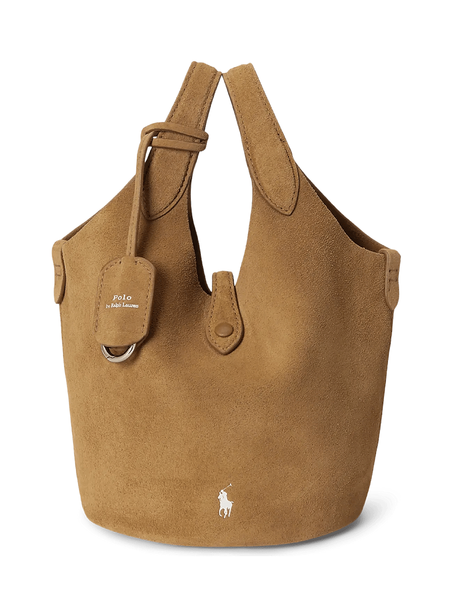 Polo Ralph Lauren - Polo Play Suede Small Tote & Crossbody - crossbody bags - caramel - 1