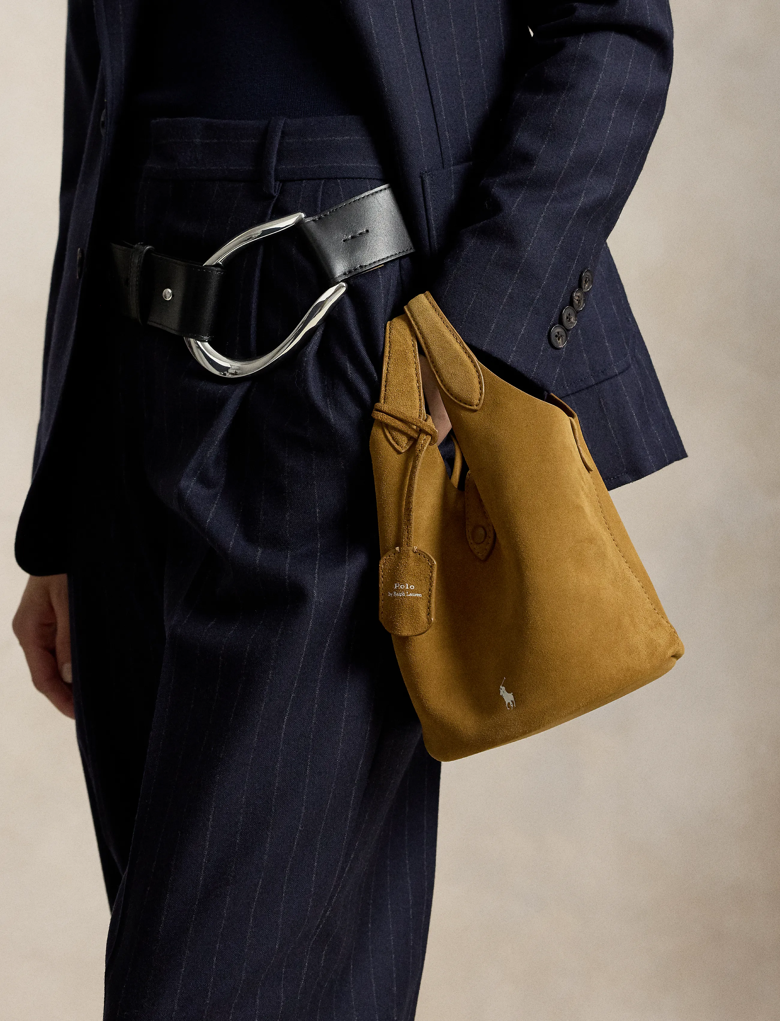 Polo Ralph Lauren Polo Play Suede Small Tote & Crossbody - Ralph Lauren - CARAMEL / brown