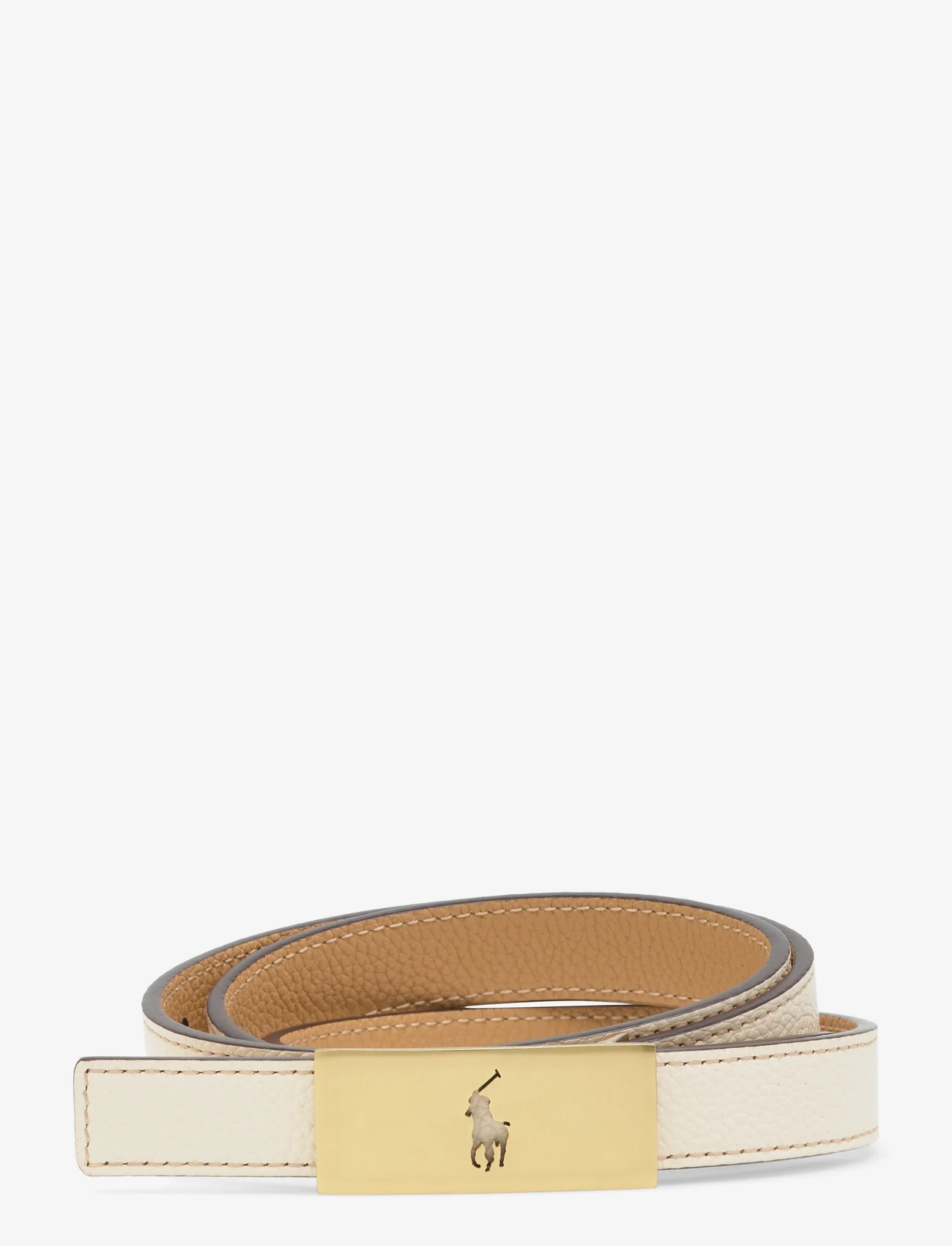 Polo Ralph Lauren - Polo ID Reversible Vachetta Leather Belt - communie - ivory/cashmere - 0