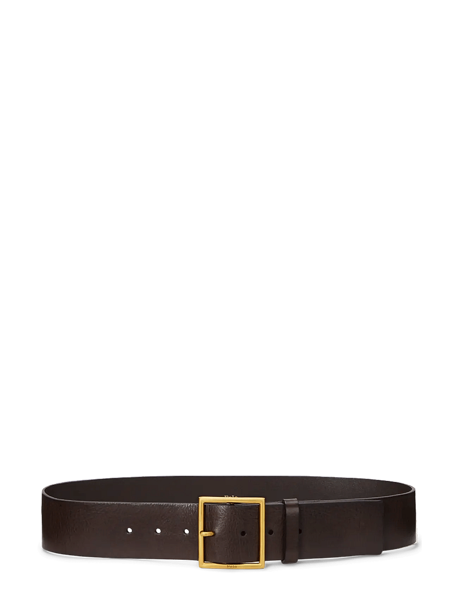 Polo Ralph Lauren - TUMBLED VACHETTA-50MM PL SQR-BLT-ME - læderbælter - tobacco - 1