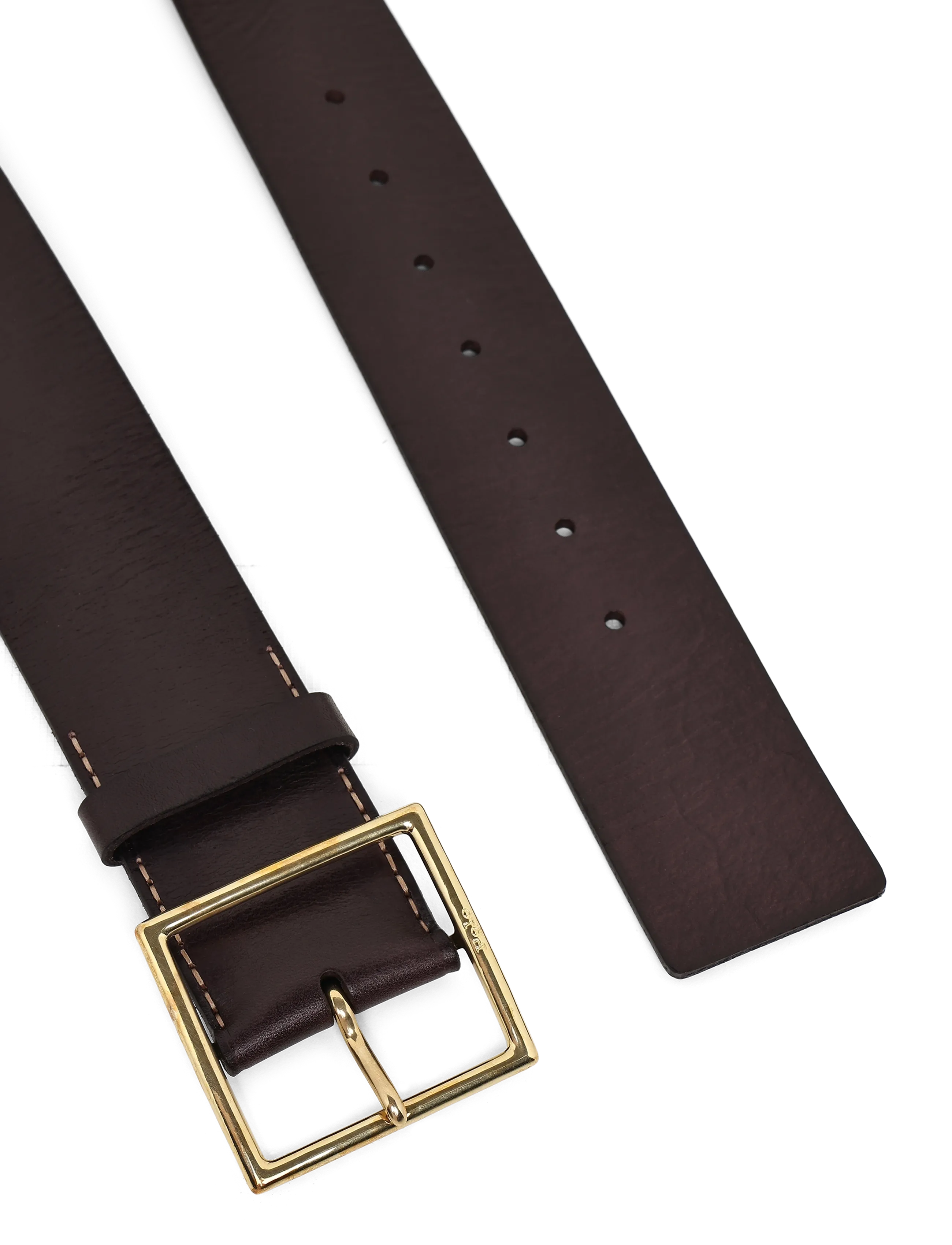 Polo Ralph Lauren - TUMBLED VACHETTA-50MM PL SQR-BLT-ME - ledergürtel - tobacco - 2