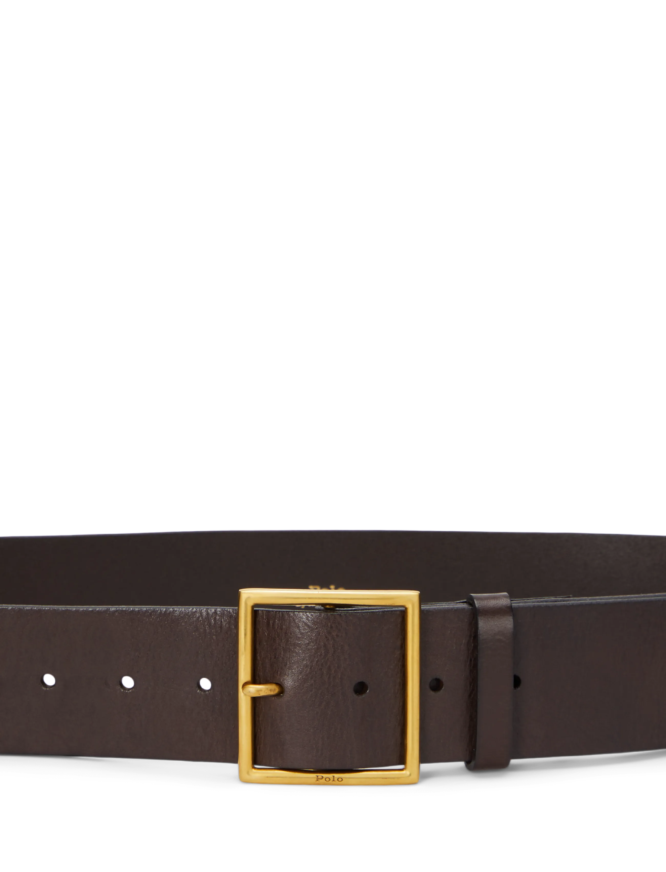 Polo Ralph Lauren - TUMBLED VACHETTA-50MM PL SQR-BLT-ME - læderbælter - tobacco - 2