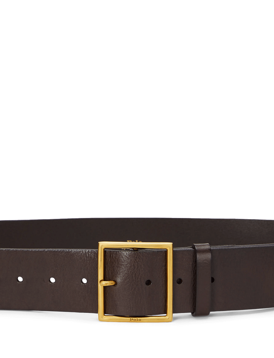 Polo Ralph Lauren - TUMBLED VACHETTA-50MM PL SQR-BLT-ME - læderbælter - tobacco - 2