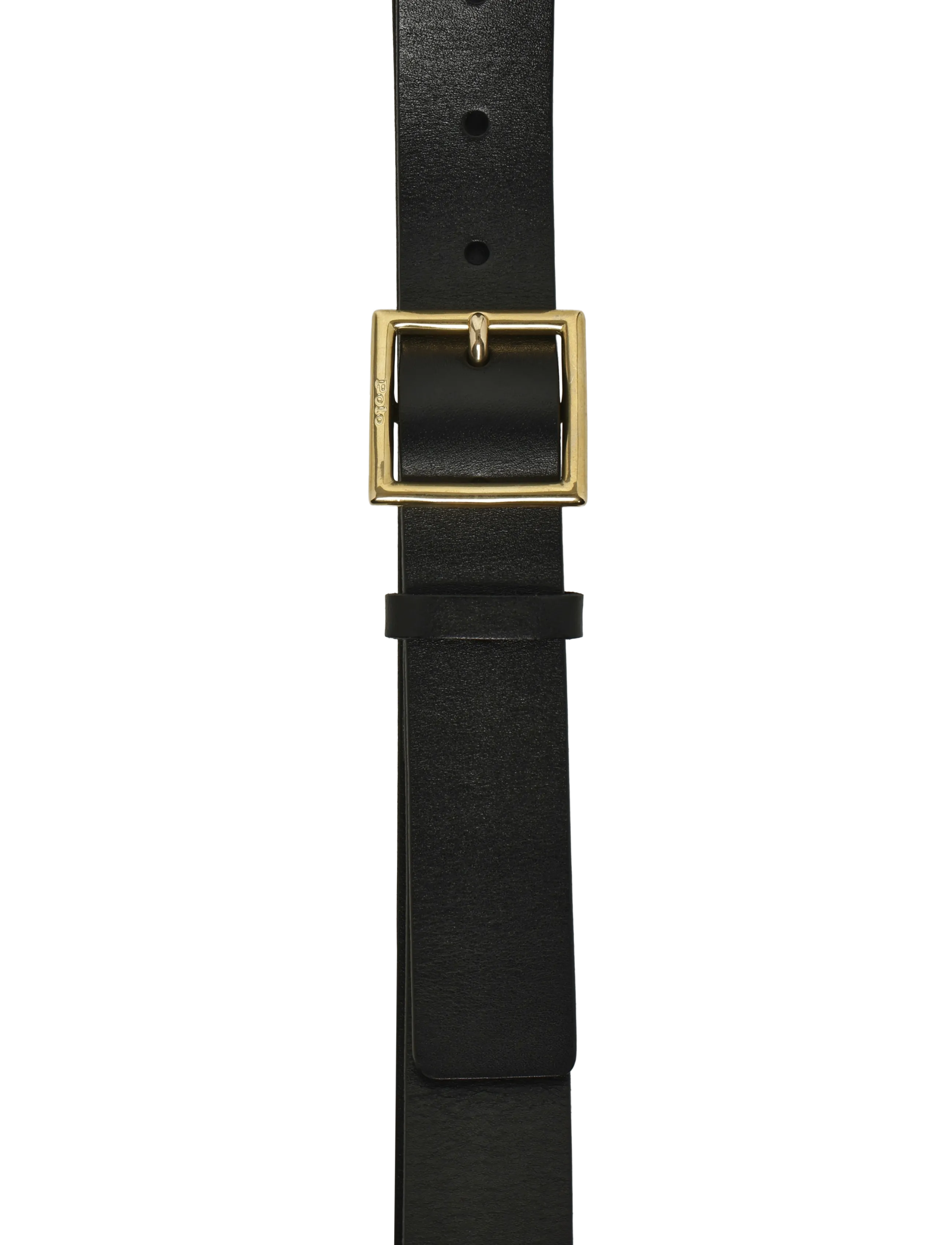 Polo Ralph Lauren - TUMBLED VACHETTA-30MM PL SQR-BLT-ME - läderskärp - black - 2