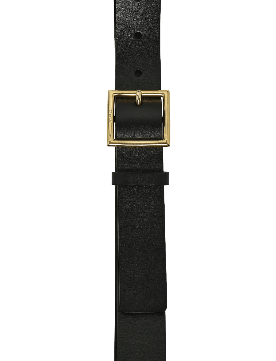 Polo Ralph Lauren - TUMBLED VACHETTA-30MM PL SQR-BLT-ME - läderskärp - black - 2