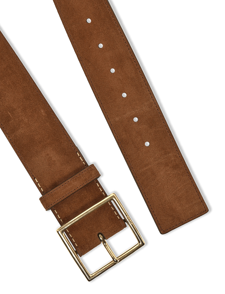 Polo Ralph Lauren - SUEDE-50MM PL SQR-BLT-MED - läderskärp - cinnamon - 1