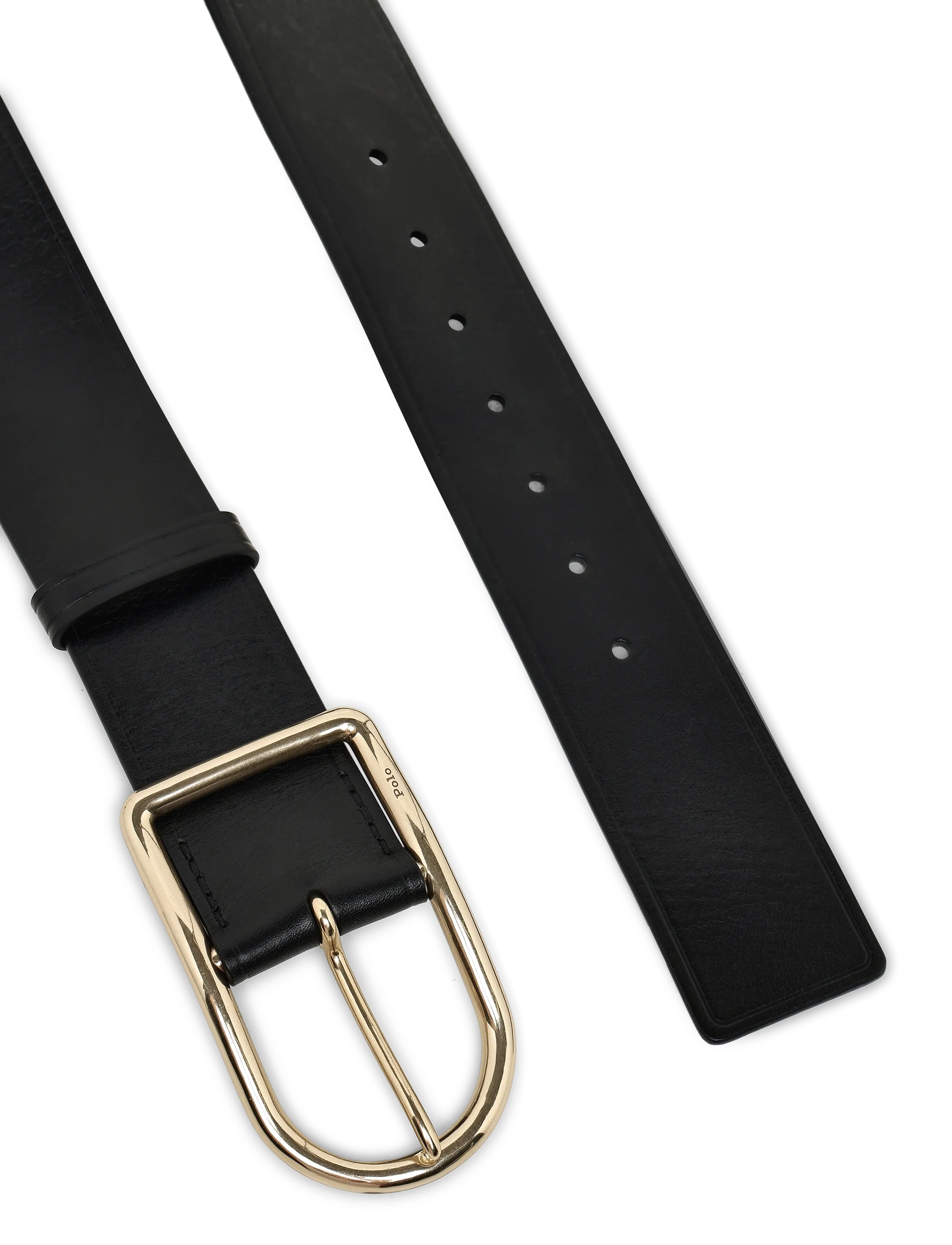 Polo Ralph Lauren - TUMBLED VEG-50MM CRV CNT-BLT-MED - læderbælter - black - 1