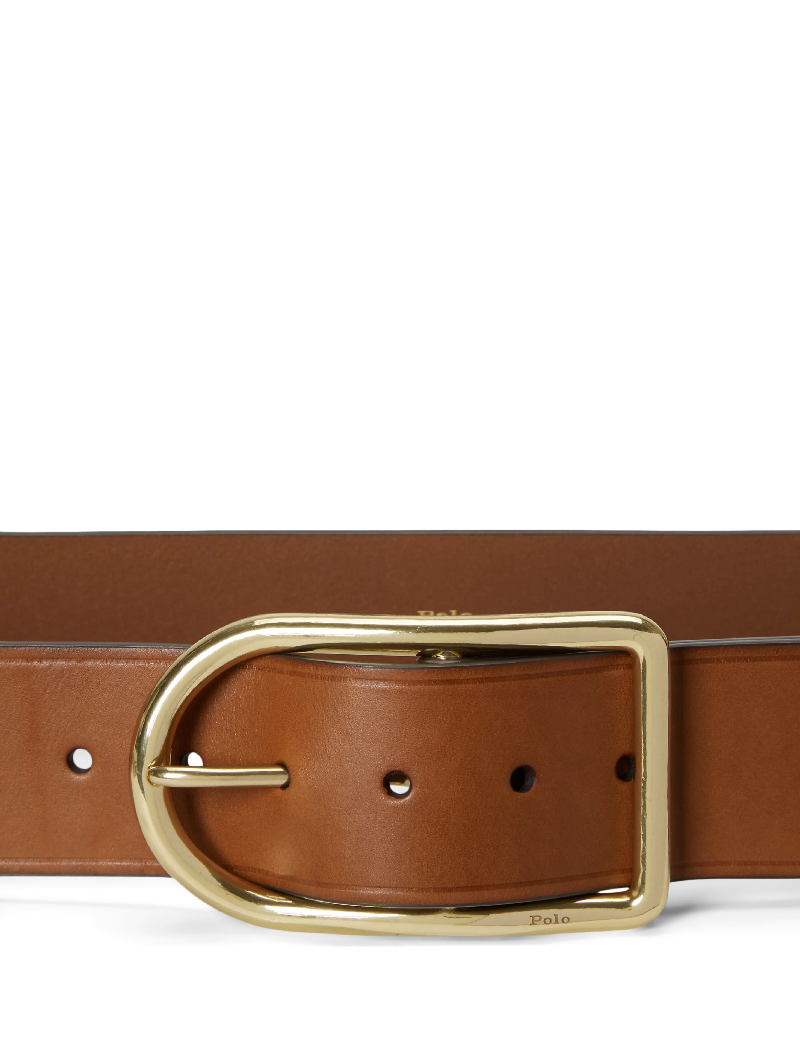 Polo Ralph Lauren - TUMBLED VEG-50MM CRV CNT-BLT-MED - læderbælter - cuoio - 2