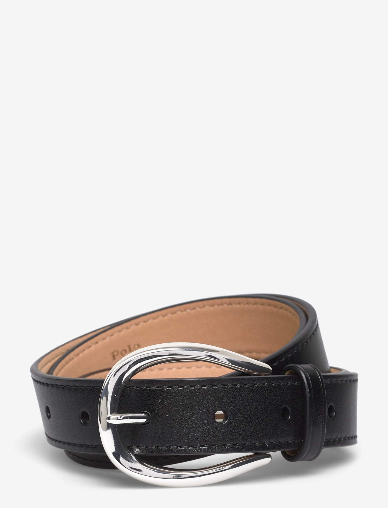 Polo Ralph Lauren - Stirrup-Buckle Leather Belt - vardagsskärp - black - 0