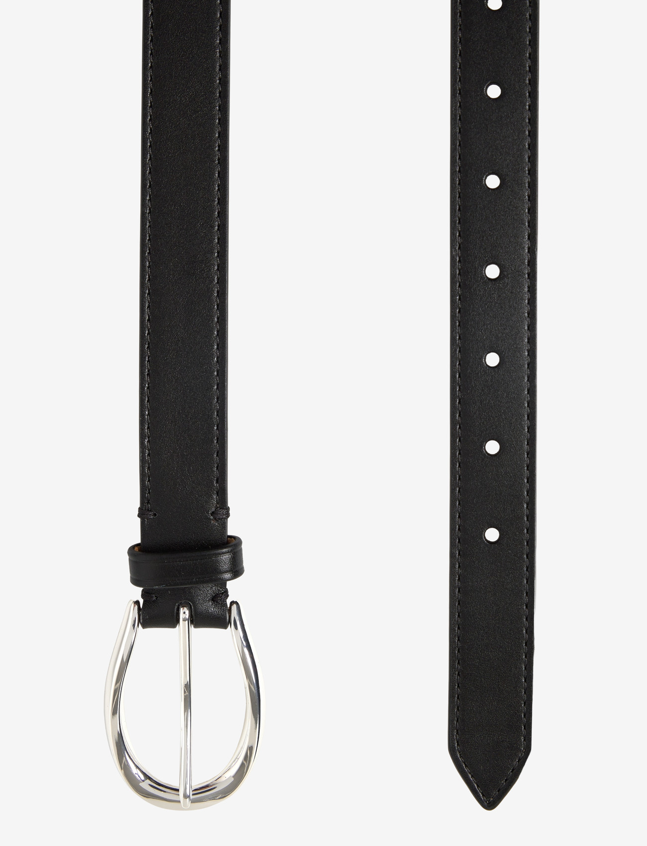 Polo Ralph Lauren - Stirrup-Buckle Leather Belt - vardagsskärp - black - 1