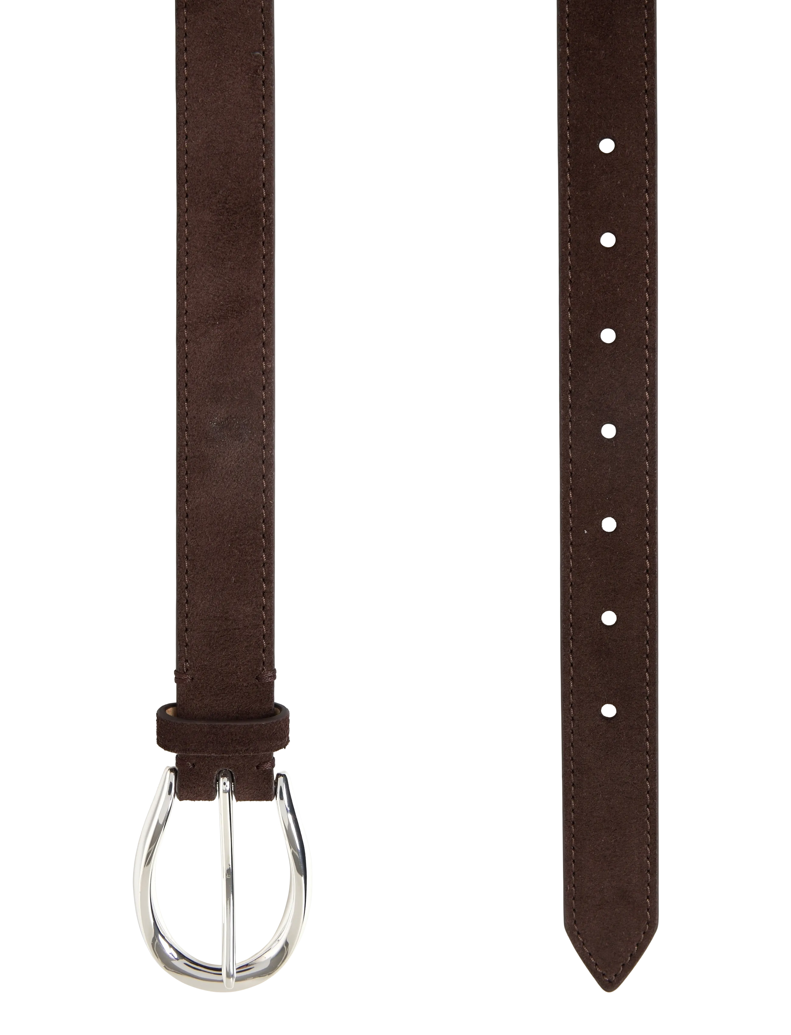 Polo Ralph Lauren - Stirrup-Buckle Calfskin Suede Belt - ledergürtel - chocolate - 1